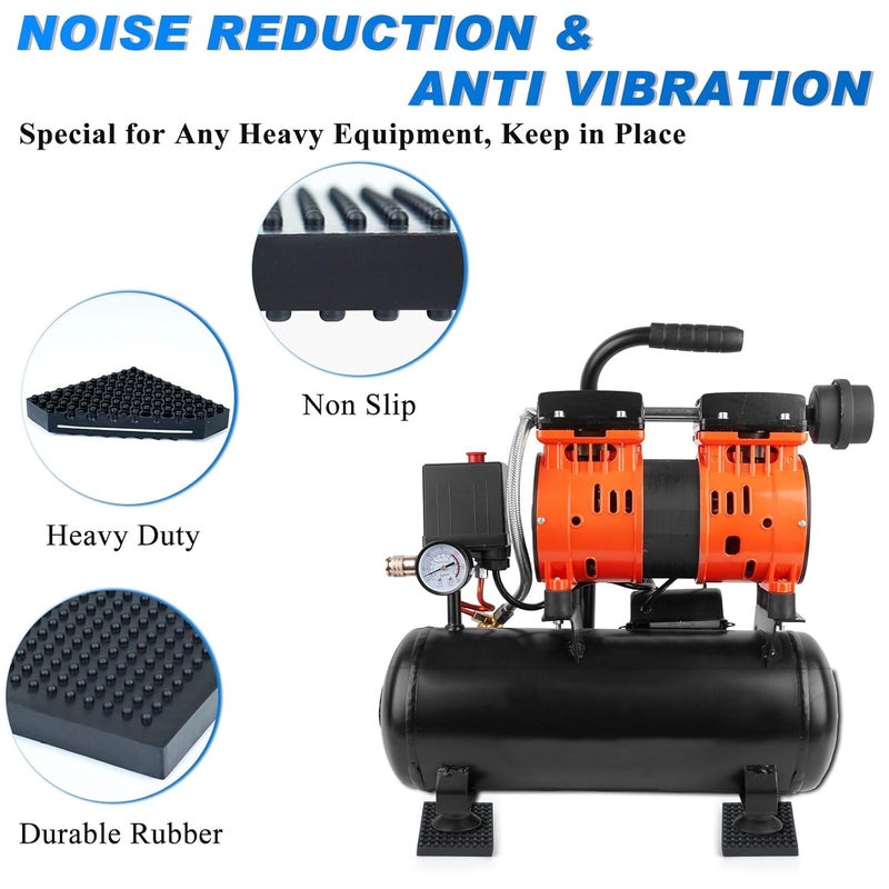 BXI Machine Anti Vibration Mats Heavy Duty - 6 x 6 x 0.8 Inches 4 Pcs Non Slip Noise Reduction Anti Vibration Mats, Thick Steel Embedded Rubber Pad for Air Compressor, Swamp Cooler, Generator, HVAC - Image 4